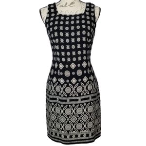 CDC Petites Sz. 6 Vintage BLK Medallion Tank Dress